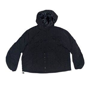 A New Day Black Water-Resistant Hooded Jacket XL Nylon & Polyester